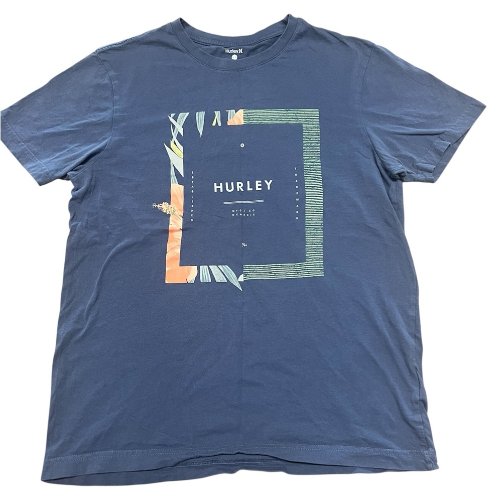 Hurley Navy Graphic Tee for Men